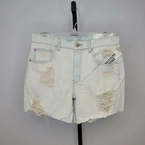 Urban Outfitters BDG Dropped Rise Shorts Jean Distressed  Size 27 NWT - Picture 1 of 8